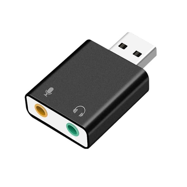 Lydkort USB Audio Interface Hovedtelefonadapter Lydkort Til Mikrofon Højttaler Laptop Computer Eksternt Lydkort