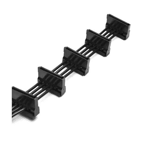 4-pin Ide 1 til 5 Sata Sata Strømkabel Adapter Splitter Kabler 18awg Sort Sleeved 40cm Til Pc Serve