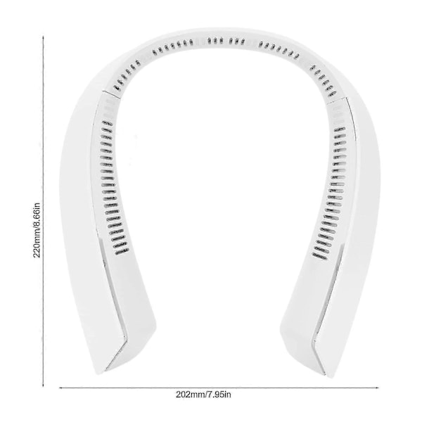 Justerbar vindkraft halsventilator (grå)