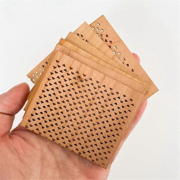 6 stk. 7x6 cm Trævæger til DIY Lysfremstilling Håndværk Trævæger til Lysfremstilling Trævæge