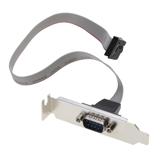 Serial 9pin Db9 Rs232 Ribbon Cable Connector Bracket Computer 9p Baffle Line