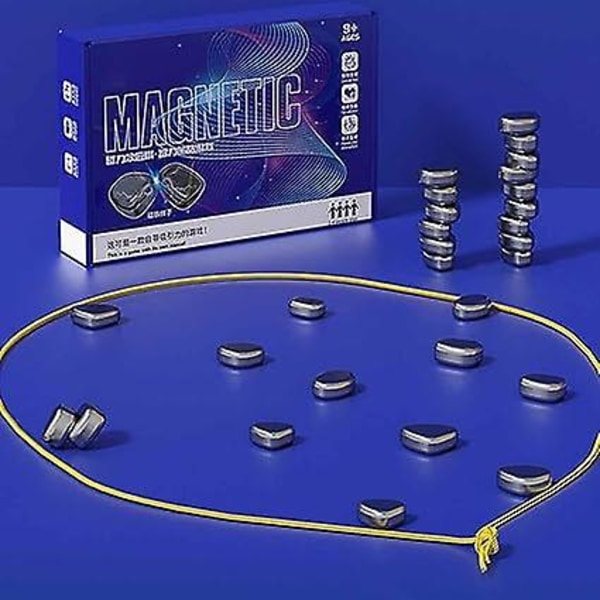 Magnetiskt schackspel, magnetbrädespel, roligt bordsspel med magnet, magnetisk effekt set stridsschack, strategispel för barn och vuxna, familjespel