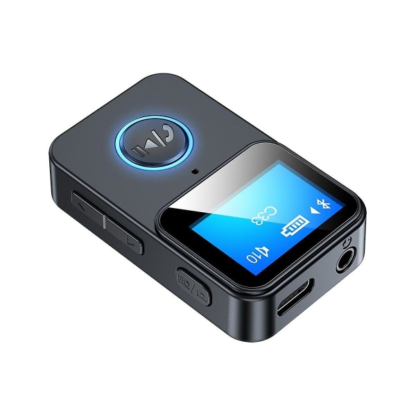 Bluetooth 5.0 Audio Receiver Support Tf-kort Mp3-afspiller Tabsfri FM-sender Fjernbetjeningsledning