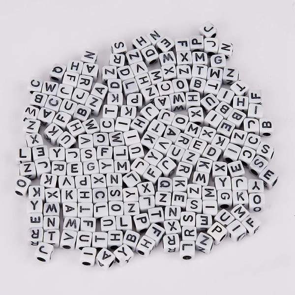 Alfabetspärlor med kristallsnöre, DIY-armband nyckelring halsband