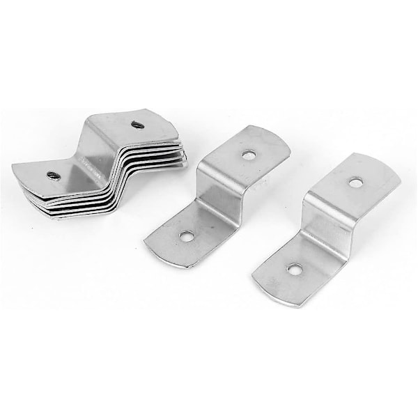 38mm X 13mm X 11mm Metal Z Shape Picture Frame Braces Brackets Silver Tone 10pcs