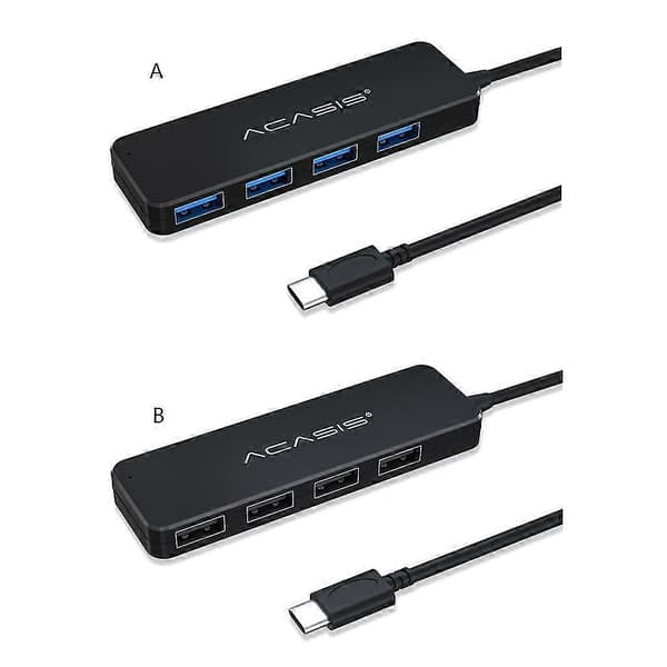 Hub USB 3.0 USB 2.0 Ekstern Splitter Støtter Samtidig Bruk av 4 USB-porter