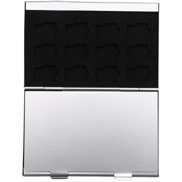 2x Aluminium Memory Card Case Box Holdere til 24 stk Tf -sd Card Farve Tilfældig