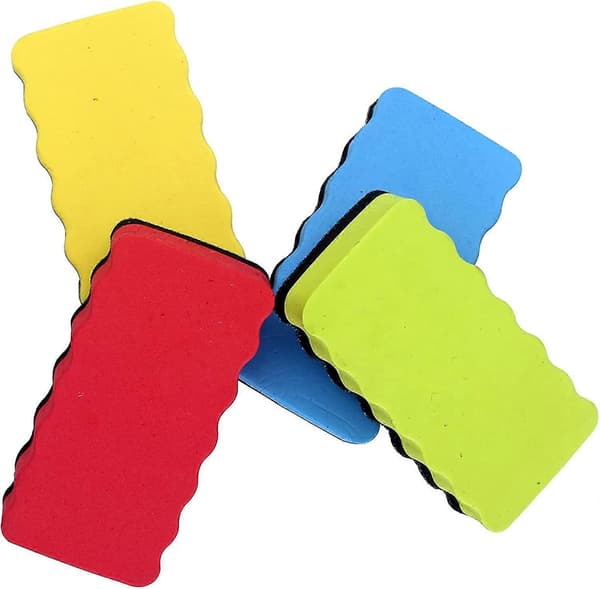 Whiteboardtavla sudd (4-pack), magnetisk för magnetisk glasstavla, whiteboard, kylskåp