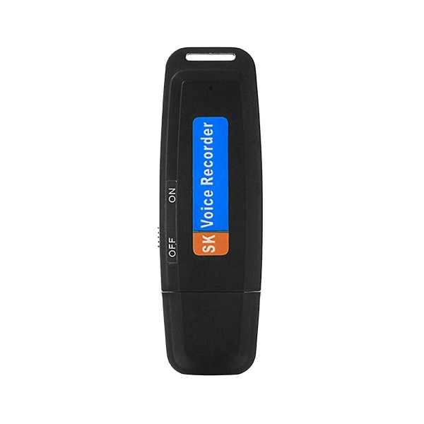 Bärbar Uppladdningsbar U-disk USB Digital Audio Röstinspelare Mini Diktafon Aktiverad Recorder -b