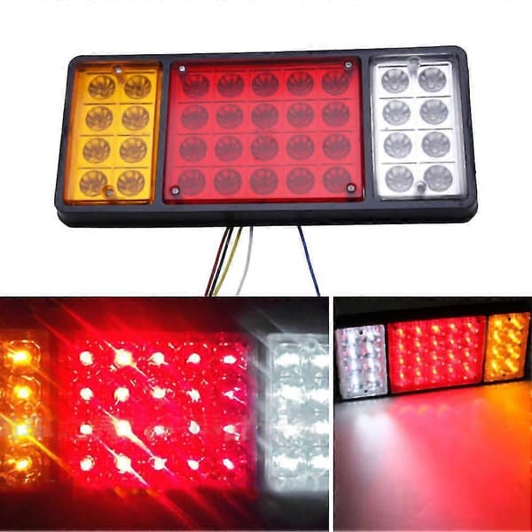 2 stk. Vanntett Bil 36 Led Baklys Baklamper Par Båttilhenger