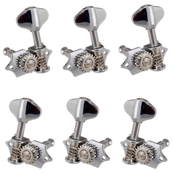 3l3r 6pcs 1:18 Guitarstrengs stemmestifter Tuner Maskinhoveder Knopper Tuning Keys til akustisk eller elektrisk