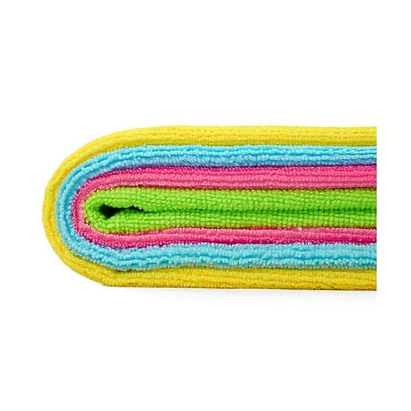 Mikrofiber Stickad Absorberande Kök Städ Disk Biltvätt Handduk Tyg