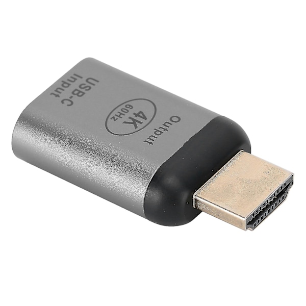 Alumiiniseoksesta valmistettu TypeC naaras HDMI uros -adapteriliitin Windows Android OS X:lle