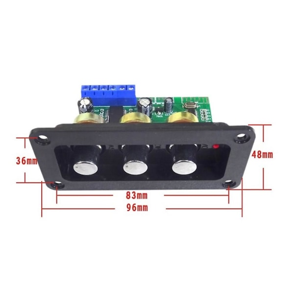 Bluetooth 5.0 forsterker Power Audio Board 30w Mono Stage Power Amplifier Board, U Disk Dekoder, Wit