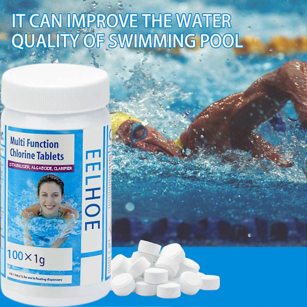 Multifunktionelle Effervescerende Klortabletter Swimmingpool Algicid til Pool Badekar