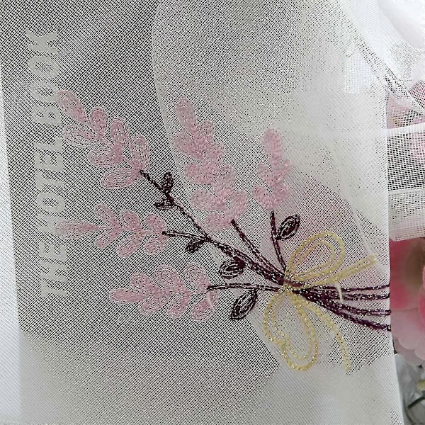 Lett Gardin Tyll Vindusbehandling Voile Drapering Kappe 1 Panel Stoff