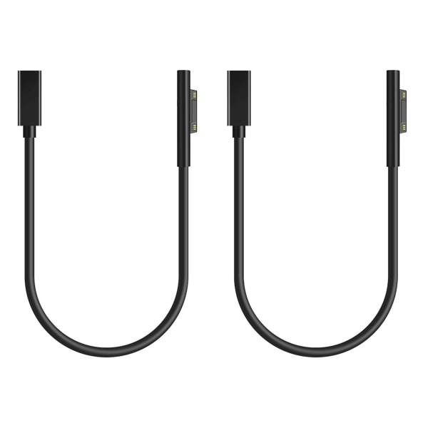 2x USB Type C Pd 15v Power Converter Laddningskabel för Surface Pro 7/6/5/4/3/go/book Laptop 1/2