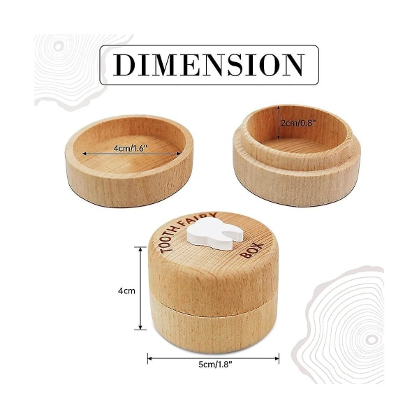 Tandfe-æske, sød 3D-udskåret æske til opbevaring af tabte tænder, gave til drenge og piger, også til børn