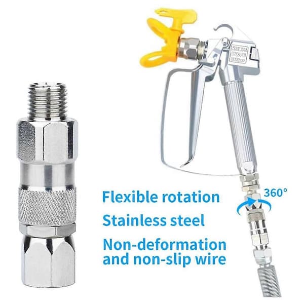 Airless Sprutpistol Vridled 1/4-tums Högtryck Målningstillbehör Airless Sprutslang Vridbar (6-pack)