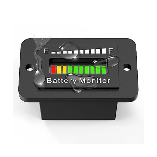 12V 24V 36V 48V 60V 72V LED Batterimonitor Mätare Batteri Bränslemätare Indikator Litiumjonbatteri