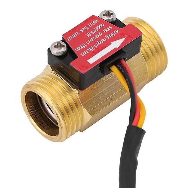 1 stk. -b1 Turbine Vandstrømssensor G1 / 2 Tommer Elektromagnetisk Messing Inline Hall Switch Han