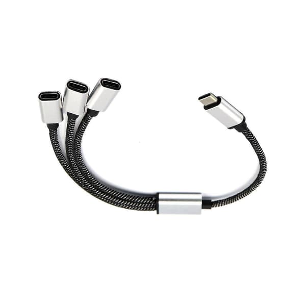 USB C Hane till 3 USB C Hona Splitter för Typ C Telefoner, Surfplattor, Laptops