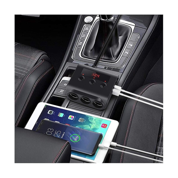 Tr12 bil Bluetooth Lighter en til tre biloplader Universal biltilbehør A