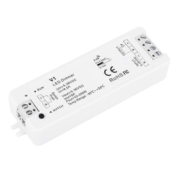 LED-dimmer 12V 5V 24V 36V 8A PWM Trådlös RF-brytare med 2.4G ljusstyrkejustering Kontaktfjärrkontroll