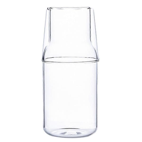 Glaskanna för juice och vatten med koppset
