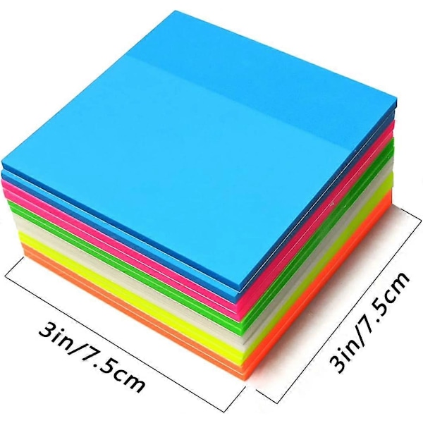 12-pack 3x3 tum Klara Självhäftande Notisar 50 Ark Per Block Genomskinliga Självhäftande