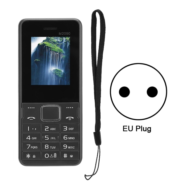 M2090 1.7in Dual Card Dual Standby 0.08mp Camera Mobile Phone With For Whatsapp 100-240v Eublack