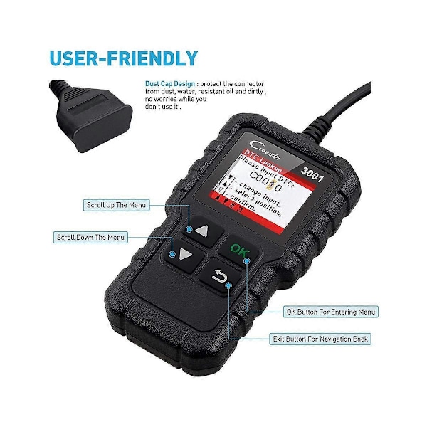 LAUNCH Creader 3001 OBD2 Bil Læser Scanner Motor Fejlkode Læser Bil Diagnostisk Værktøj Check Engi