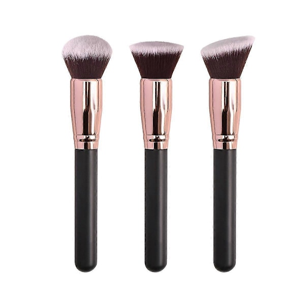 3 stk. Makeup Børster Foundation Løs Pudder Concealer Blending Blush Børste Professionel Kosmetisk Be