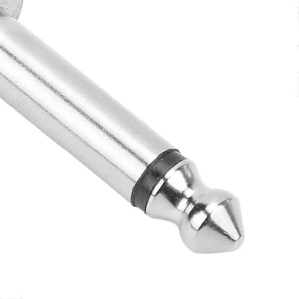 2 ST 6,35 mm Effektadapterkontakt Brusreducering Gitarrpedal Kopplingsomvandlare Plugg Silver