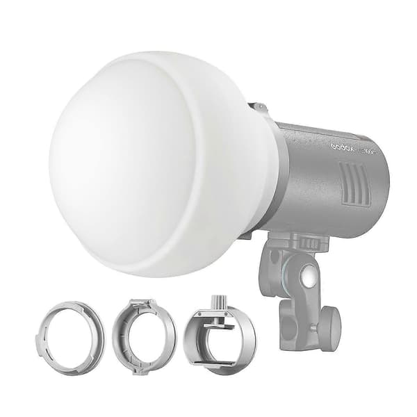 Godox ML-CD15 Diffuser Dome Kit med 3 Adaptrar för Fotograferingsljus Blixt Studiofotografering Portr