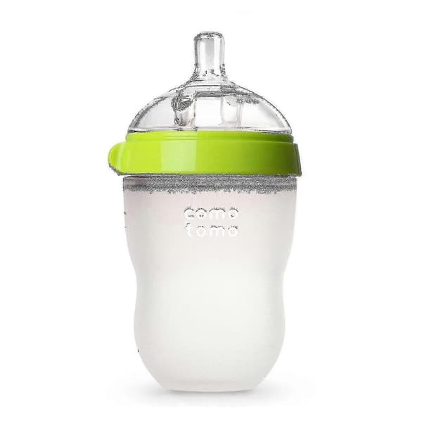 Comotomo Natural Feel Sutteflaske, Grøn, 240 ml Banmo
