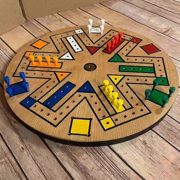 Snabbspårsspel, Snabbspår Brädspel, Sidomålat Trä Snabbspår Brädspel För 3-6 Spelare