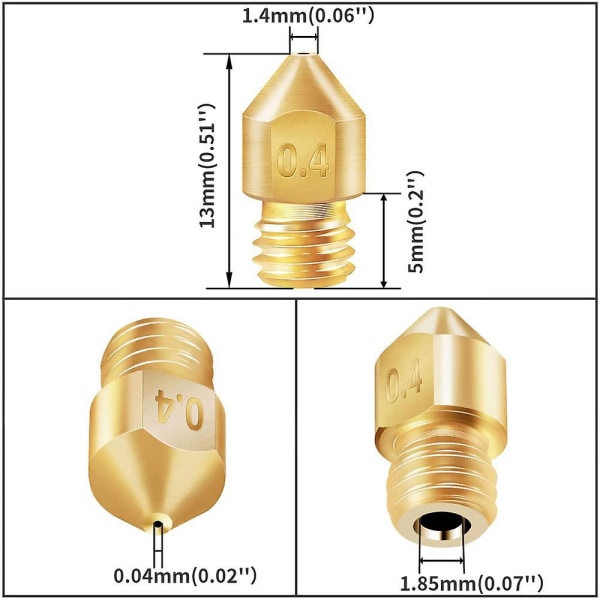 Cr10 Metall Hotend Kit 24v 40w Med Bowden-Rør For 3 V2 Cr10 Cr10s 3D-Skriver Med Heatbloc