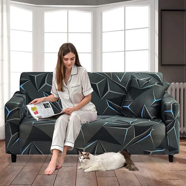 Elastisk sofatrekk anti-skli Jacquard elastisk sofatrekk for 2-seters sofa