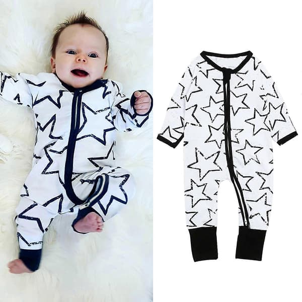 Spädbarn Bebis Pojkar Flickor Romper Jumpsuit Playsuit Långärmad Byxor Romper Outfits