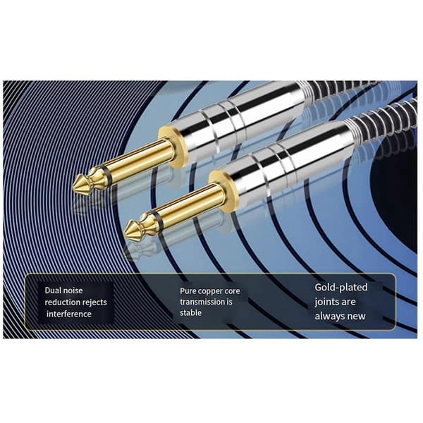 2M Audio Kabel Dobbelt 6.5 til 2RCA Audio Kabel OFC 6.5mm til Dobbelt Lotus Audio Kabel 2 Par af 2 6.5
