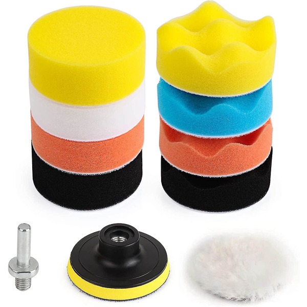 3inch Drill Polishing Pads 11pcs Car Polishers And Buffers Buffing Kits Sponge Drill Attactment For Auto Polisher,sanding,waxing