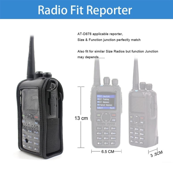 Mjuka Förvaringsväskor för At-d878uv At-d878uv Plus Walkie Talkie Radio Mjuk