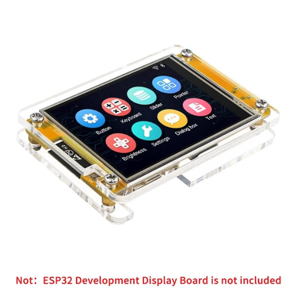 Akrylveske for 2,8-tommers skjerm ESP32 Development Board LCD TFT-modul med Touch WROOM-beskyttelsesskall