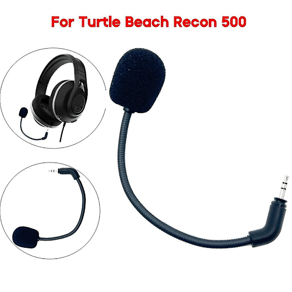 2,5 mm plugg - Minimi-mikrofon för Turtle Beach Recon 500 Gaming Headset Hörlursmikrofon 2,5 böjd plugg Röstmikrofon-