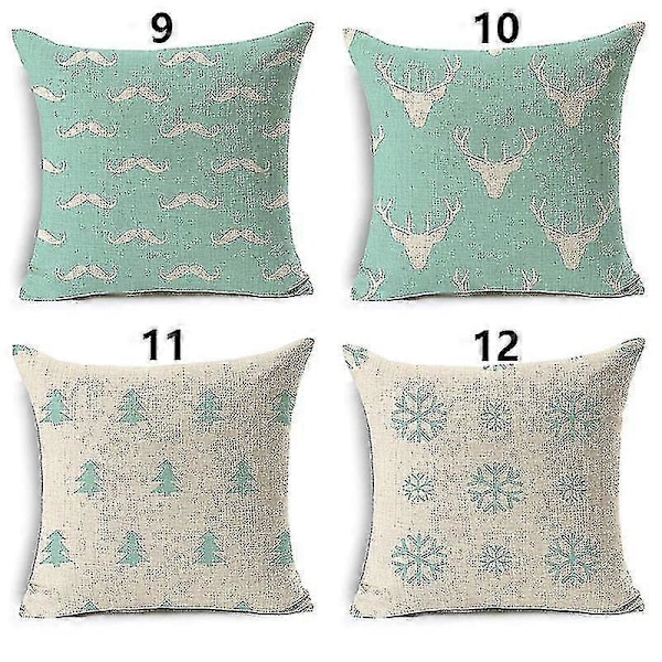 Sofa Pillow Case med Julemønster, Putetrekk til Soverom, Seng
