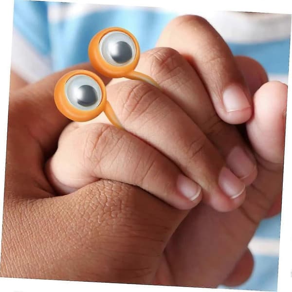 Ögonring Fingerdockor 24 st Barn Ring Fingerdockor Aktiva Ögonglobs Fingerdockor Plast Presentpåse Stora Ögon Ring Ögon Fingerdocka Leksak Kul Barn