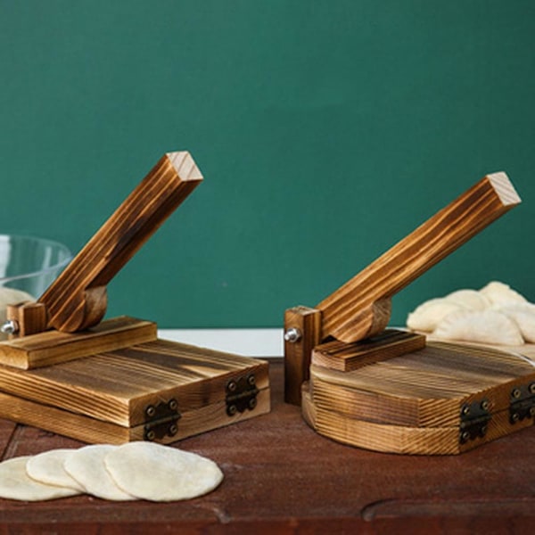 Uppgraderad Degpressverktyg Degpressare Trä Dumpling Skin Degpressare Hushållsbakverktyg