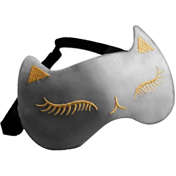 Sovmask och ögonmask Ultra Mjuk Sovmask med Justerbara Remmar för Resor, Tupplur, Nattsömn (1st)