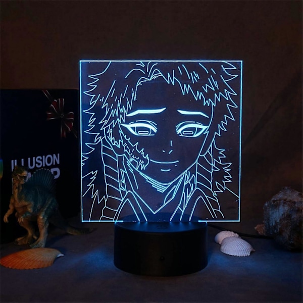 XYC 3D LED nattlyslampe Anime Demon Slayer for soverom dekor lys bursdagsgave Manga Demon Slayer rom skrivebord